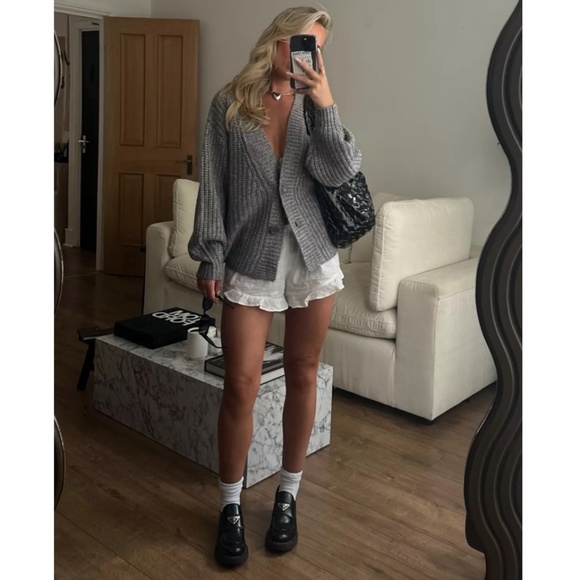 ASOS DESIGN Chunky Rib Stitch Cardigan Gray Size 10 NEW - Picture 13 of 13